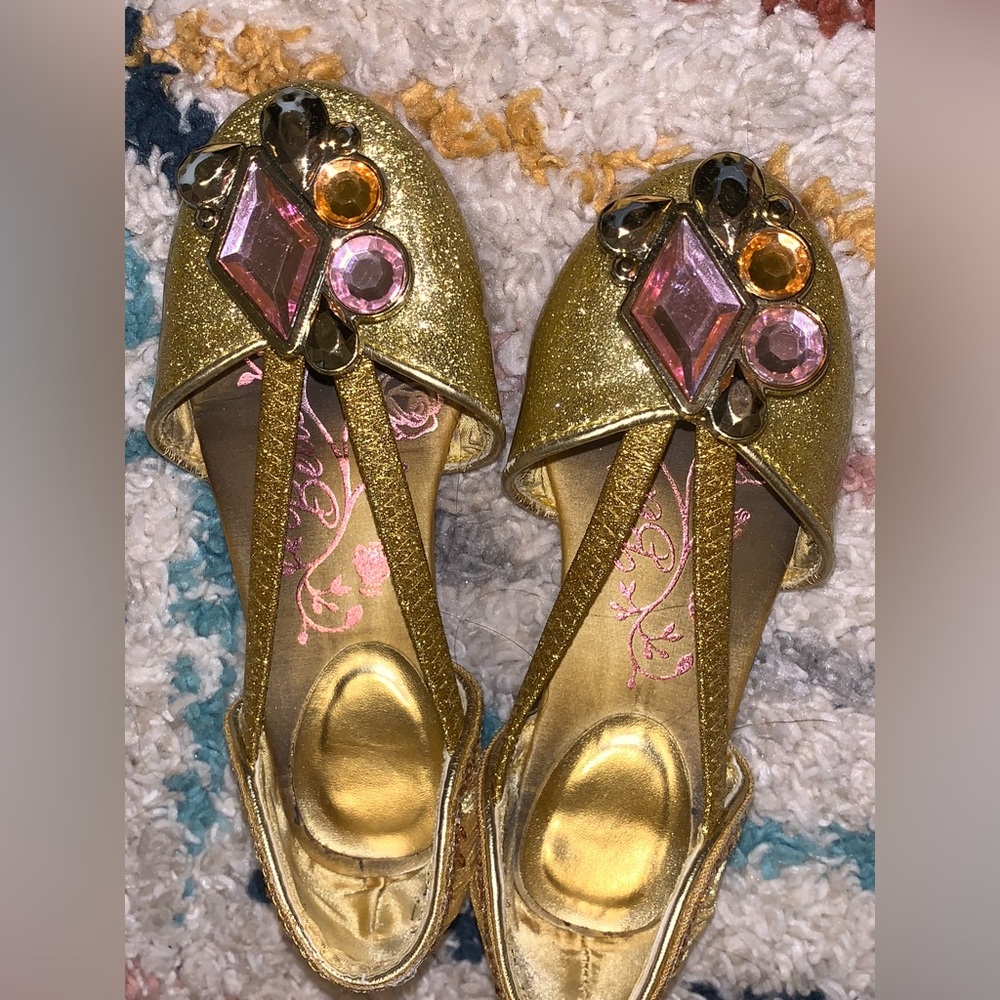 Disney Gold Glitter Kids Heels
